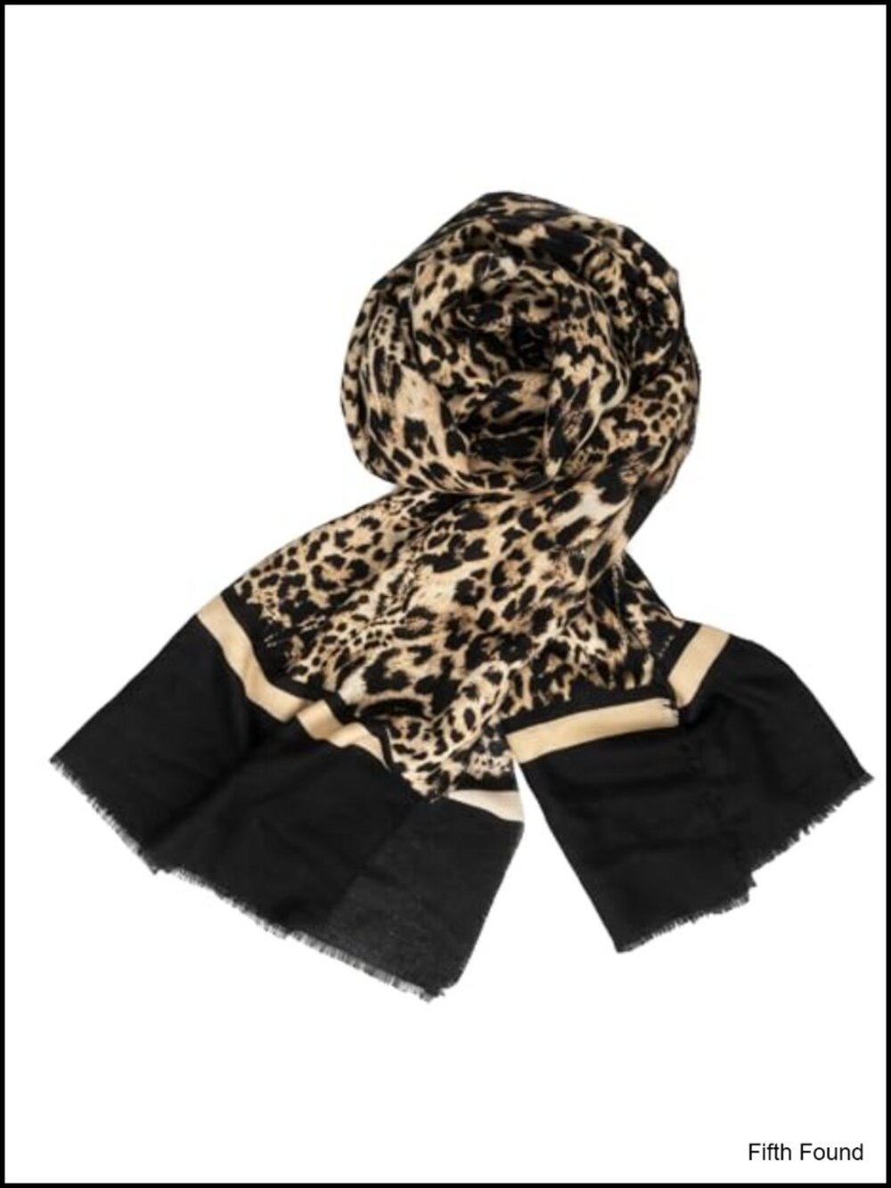 Leopard Print Winter Scarf Warm Shawl Wrap Blanket Tassels